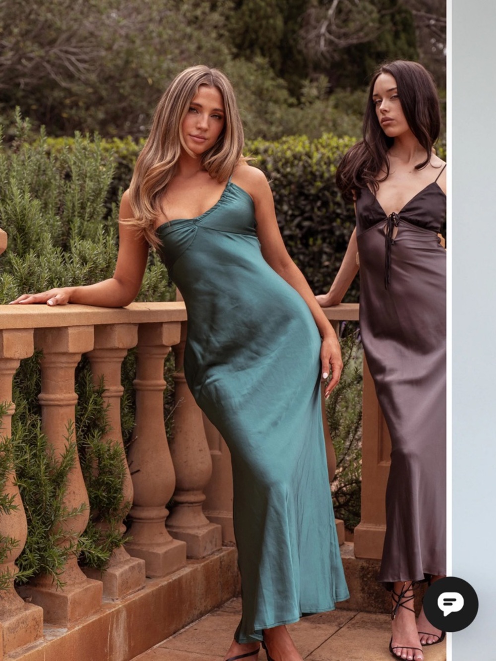 Selfie Leslie Twilight Tango One-Shoulder Maxi Dress Forest Green